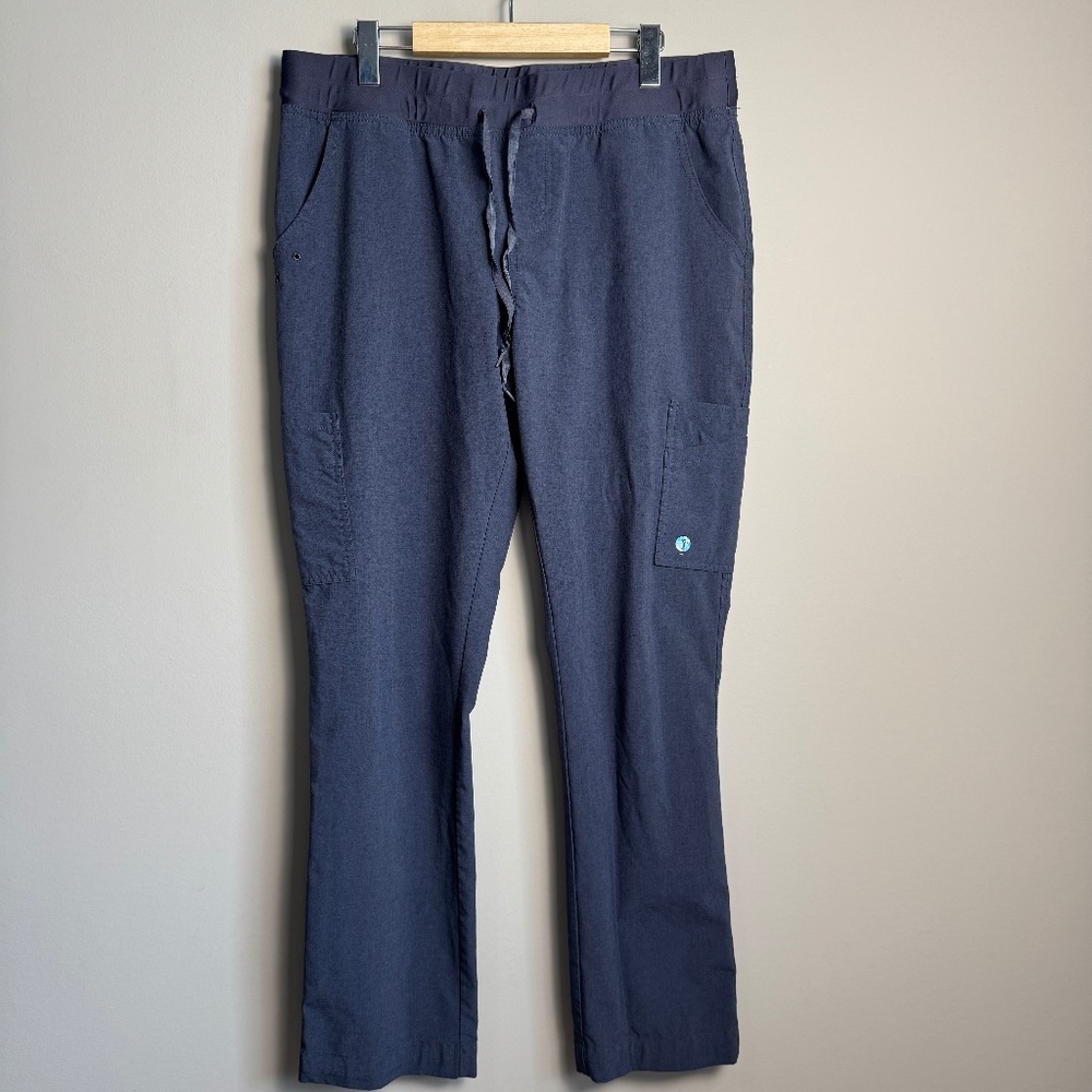 Scrubletics Women's Performance Elastic Waist‎ Pull On Scrub Pants Gray Large